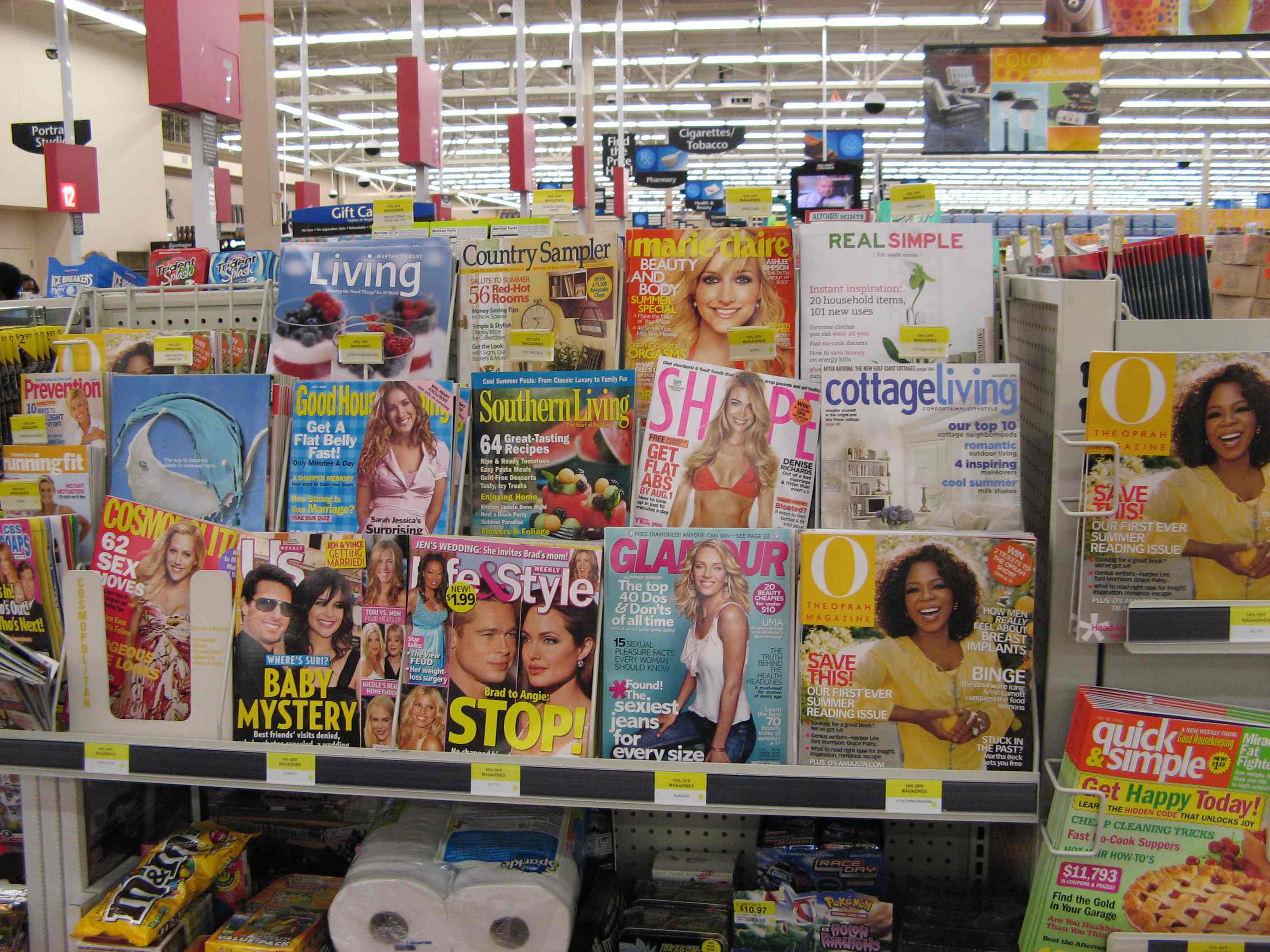 The magazines of WalMart Dangerous Intersection